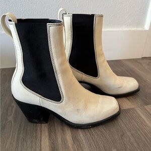 Rag & Bone White Chelsea Boots